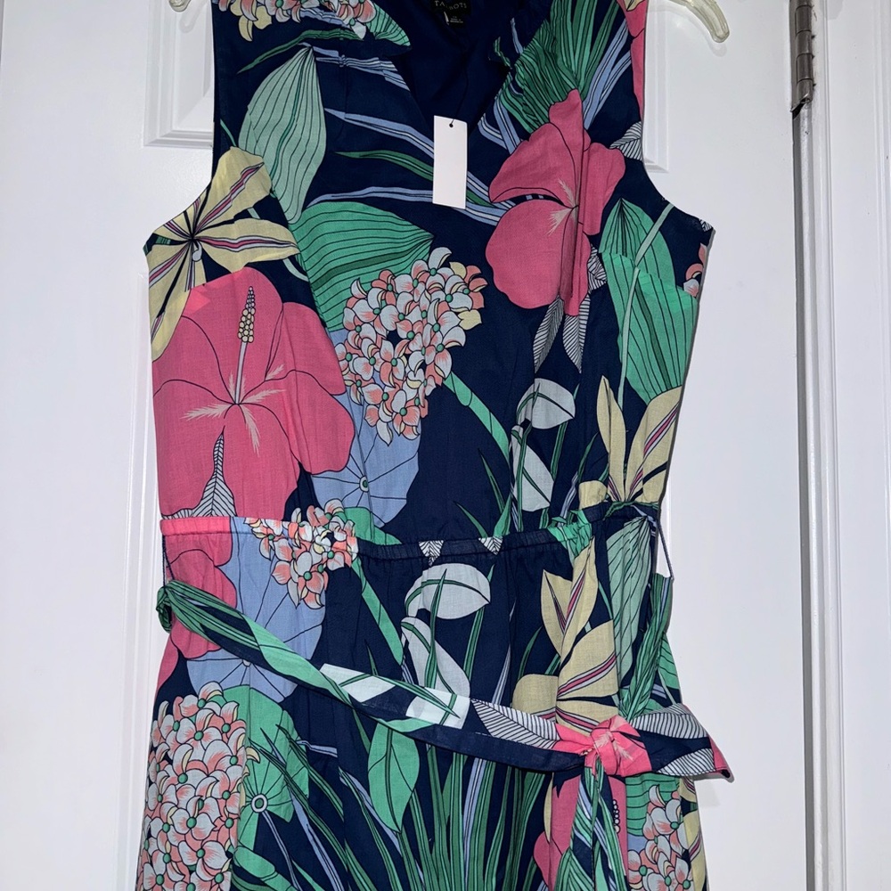 Talbots NWTs blue and pink floral dress. 👗 - Picture 4 of 5